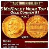 1916 McKinley Gold Commem Dollar Near Top Pop! 1 m