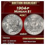 1904-p Morgan Dollar $1 ms64+ SEGS