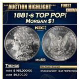 1881-s Morgan Dollar TOP POP! $1 ms69 SEGS