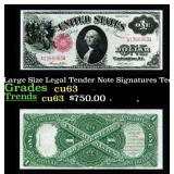 1917 $1 Large Size Legal Tender Note Grades Select