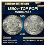 1890-p Morgan Dollar TOP POP! $1 ms66+ SEGS