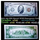 1934A $10 FRN Hawaii WWII Emergency Currency Grade