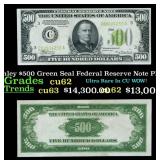 1934 $500 Green Seal Federal Reserve Note Presiden