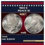 1923-s Peace Dollar $1 ms65 SEGS