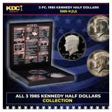 Complete 3 PC. 1985 Kennedy Half Dollar 50c set In
