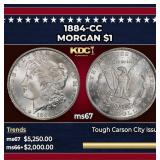 1884-cc Morgan Dollar $1 ms67 SEGS