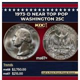 1973-d Washington Quarter Near Top Pop 25c ms67+ S