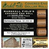 MARSHALL FIELDS 10 Coin Circ Peace $1 Roll Rare BL