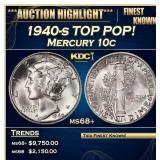 1940-s Mercury Dime TOP POP! 10c ms68+ SEGS