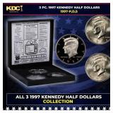 Complete 3 PC. 1997 Kennedy Half Dollar 50c set In