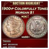 1900-p Morgan Dollar Colorfully Toned $1 ms66+ SEG