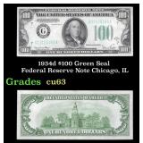 1934d $100 Green Seal Federal Reserve Note Chicago