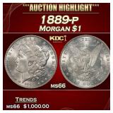 1889-p Morgan Dollar $1 ms66 SEGS