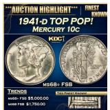 1941-d Mercury Dime TOP POP! 10c ms68+ FSB SEGS