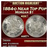 1884-o Morgan Dollar Near Top Pop $1 ms67+ SEGS
