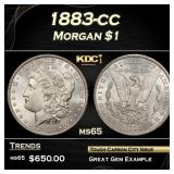 1885-p Morgan Dollar $1 ms66+ SEGS