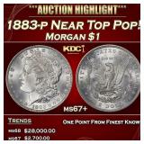 1883-p Morgan Dollar Near Top Pop! $1 ms67+ SEGS