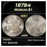 1878-s Morgan Dollar $1 Grades ms65