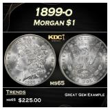 1899-o Morgan Dollar $1 Grades ms65