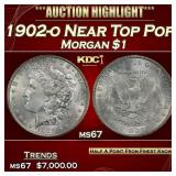 1902-o Morgan Dollar Near Top Pop $1 ms67 SEGS