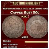 1828 Square Base 2, Small 8s, Lg Letters Capped Bu