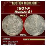 1901-p Morgan Dollar $1 ms62 USCG