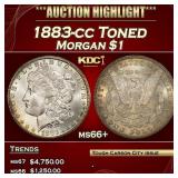 1883-cc Morgan Dollar Toned $1 ms66+ SEGS