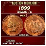 1899 Indian Cent . 1c ms66 rd SEGS
