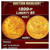 1899-p Gold Liberty Half Eagle $5 ms66+ SEGS