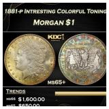 1881-p Morgan Dollar Intresting Colorful Toning $1