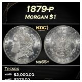 1879-p Morgan Dollar $1 ms65+ SEGS