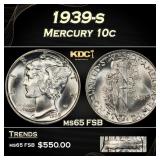 1939-s Mercury Dime 10c ms65 FSB SEGS