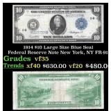 1914 $10 Large Size Blue Seal Federal Reserve Note