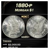 1880-p Morgan Dollar $1 ms65+ SEGS