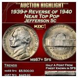 1939-p Reverse of 1940 Jefferson Nickel Near Top P