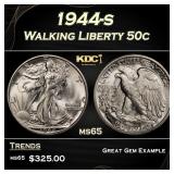 1944-s Walking Liberty Half Dollar 50c Grades ms65