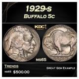 1929-s Buffalo Nickel 5c Grades ms65