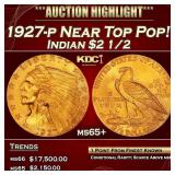 1927-p Gold Indian Quarter Eagle Near Top Pop! $2