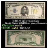 1934A $5 Silver Certificate North Africa WWII Emer