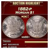 1882-p Morgan Dollar $1 ms66+ SEGS