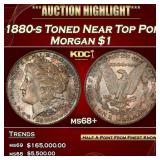 1880-s Morgan Dollar Toned Near Top Pop $1 ms68+ S