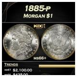 1885-p Morgan Dollar $1 ms66+ SEGS