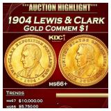 1904 Lewis & Clark Gold Commem Dollar 1 ms66+ SEGS