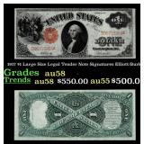 1917 $1 Large Size Legal Tender Note Grades Choice