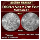 1898-o Morgan Dollar Near Top Pop! $1 ms67 SEGS