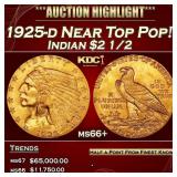 1925-d Gold Indian Quarter Eagle Near Top Pop! $2
