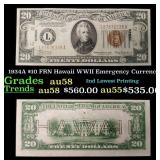 1934A $10 FRN Hawaii WWII Emergency Currency Grade