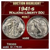 1941-s Walking Liberty Half Dollar 50c ms66 SEGS