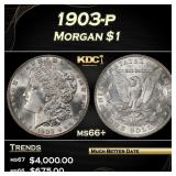1903-p Morgan Dollar $1 ms66+ SEGS