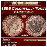 1895 Proof Barber Half Dollars Colorfully Toned 50